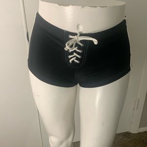 Jocko swim Rex ribbed medium black trunks.